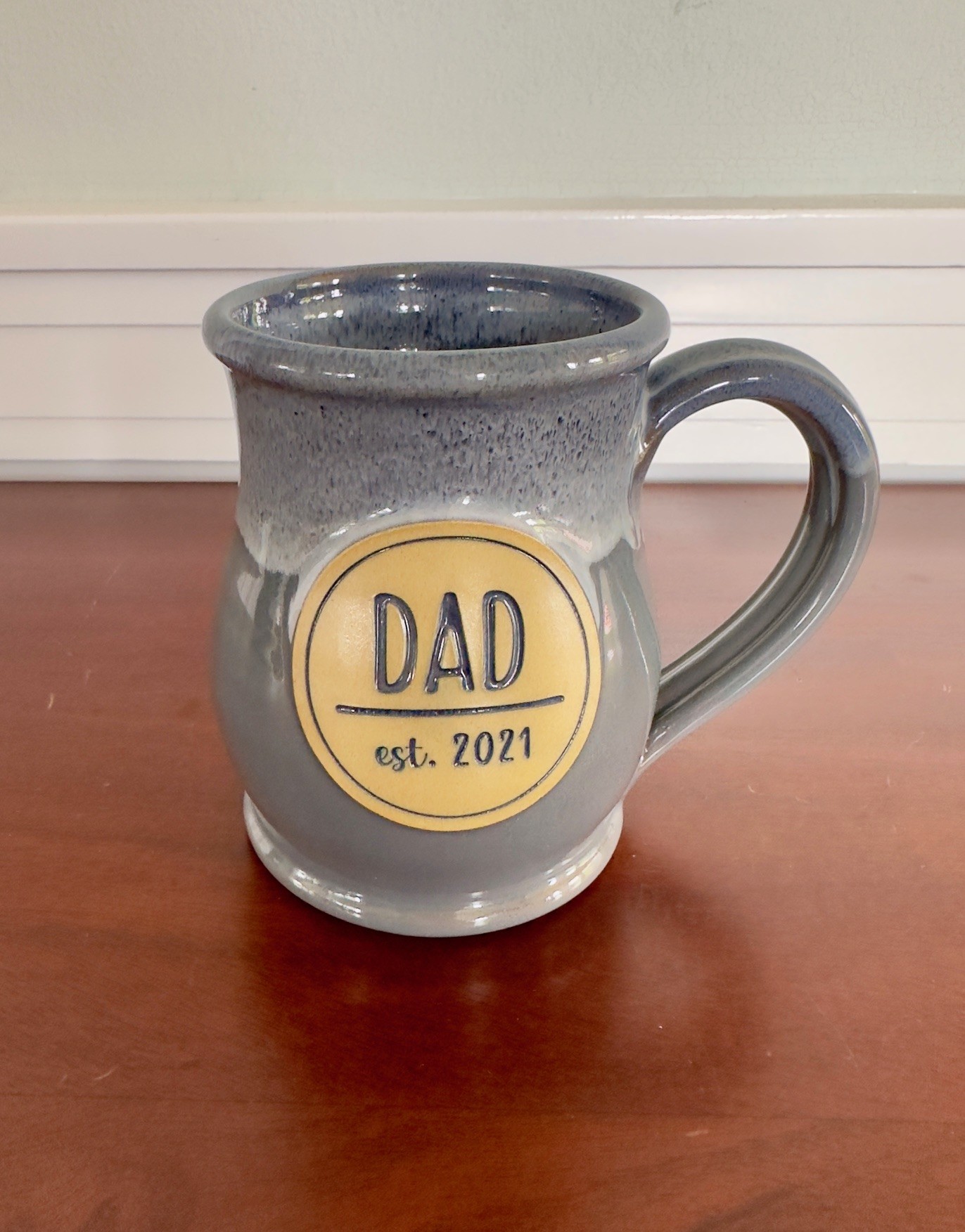 EST. 2021 Beautiful Handmade Pottery, 14oz Tall Belly Coffee Tea Mug